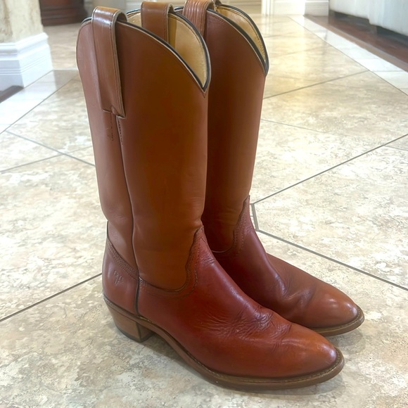 Frye Tall Boots BROWN excellent condition size 6 men’s/ size 8 women’s - Picture 1 of 6